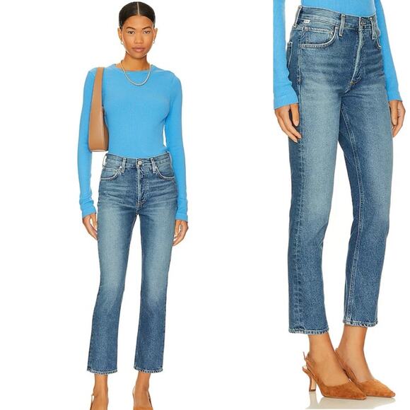 Citizens of Humanity Charlotte High Rise Straight Revolve Magnolia - Picture 14 of 14